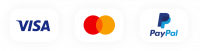 Visa, Mastercard, PayPal accepted